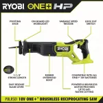 RYOBI 18V ONE+ HP Brushless Cordless Reciprocating Saw (Tool Only) thumbnail 3
