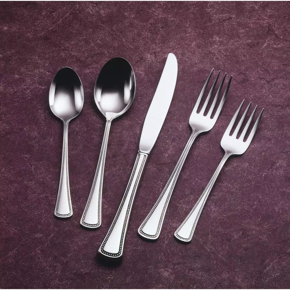 Oneida Needlepoint 18/8 Stainless Steel Tablespoons/Serving Spoons, Set of 12
