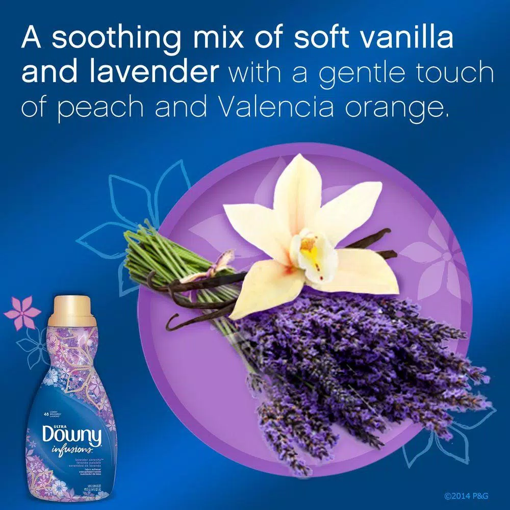 Downy Infusions Lavender Serenity Liquid Fabric Softener, 41 oz (48 Loads)