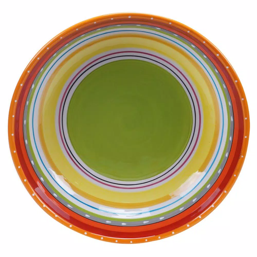 Certified International Mariachi Collection Hand-Painted Earthenware Large Serving Bowl, Multicolor