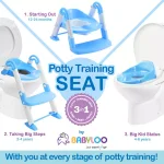 Babyloo Bambino 3-in-1 Convertible Toddler Potty Trainer and Step Stool - Blue thumbnail 10