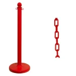 Mr. Chains Medium Duty Stanchion and Chain Kit, Red thumbnail 2