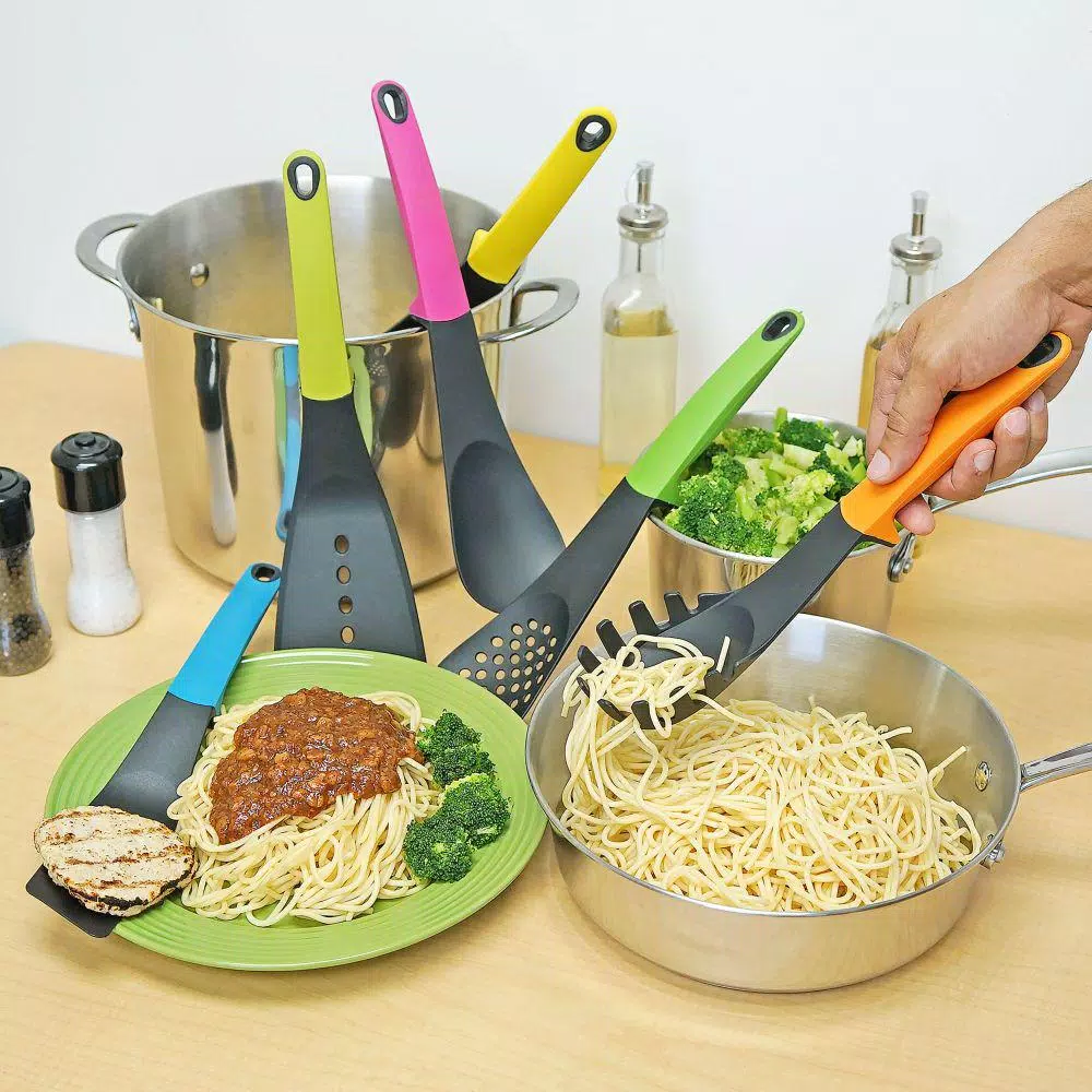 Southern Homewares 7-Piece Colorful Plastic Kitchen Utensil Set