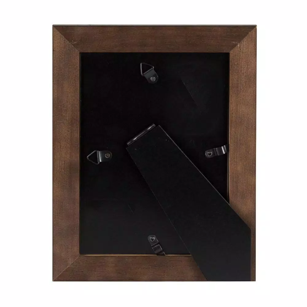 DesignOvation Kieva 5 x 7 in. Brown Solid Wood Picture Frame Set of 6, Distressed Classic Gallery Wall Set