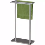 Kings Brand Furniture Modern Minimalist 3-Bar Freestanding Towel Rack, Polished Chrome Stainless Steel thumbnail 1