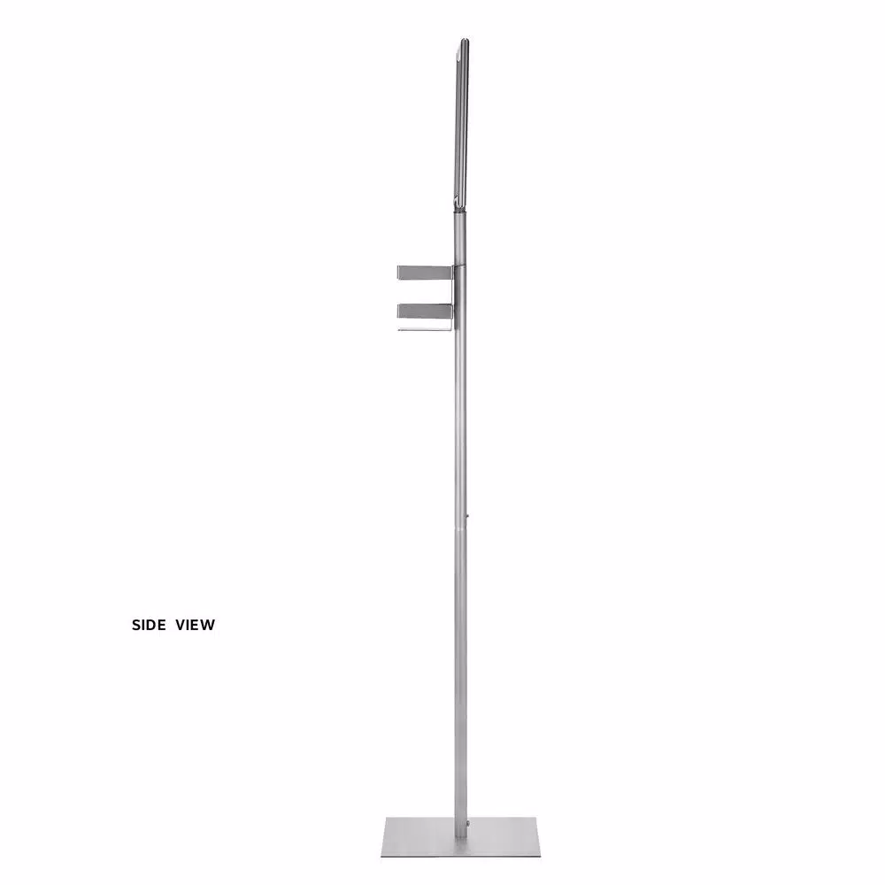 Alpine Industries 60.5 in. Sanitizing Wipes Dispenser Stand with 2-Sided Sign Holder