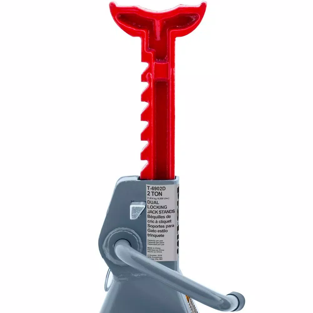 Pro-Lift 2-Ton Double Pin Jack Stands Pair - 4000 lb Capacity Heavy Duty Steel