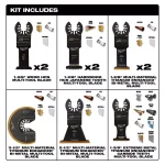 Milwaukee OPEN-LOK 12-Piece Oscillating Multi-Tool Blade Variety Pack - Universal Fit thumbnail 3