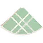 VHC Brands 60 in. Mint Margot Farmhouse Christmas Tree Skirt with Diamond Cut Lace thumbnail 3