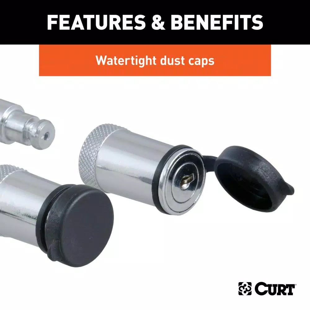 CURT Channel Mount Lock Set, 5/8" Diameter, Keyed Alike