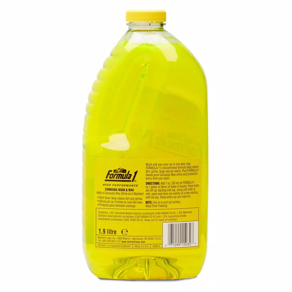 Formula 1 Carnauba Wash and Wax, 64 oz.