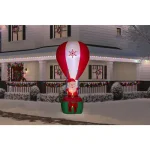 Airblown 12 ft. Inflatable Santa in Hot Air Balloon with Northern Sky Light Show Projection thumbnail 2