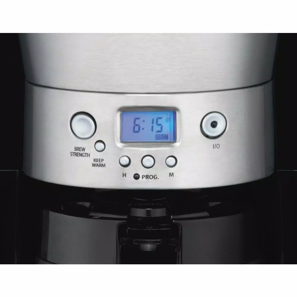 Hamilton Beach 10-Cup Programmable Drip Coffee Maker with Thermal Carafe, Black and Stainless Steel