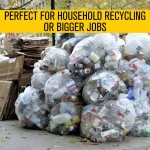 Aluf Plastics Heavy-Duty 33 Gallon Clear Recycling Bags, 1.5 Mil Equiv., 100-Count thumbnail 3