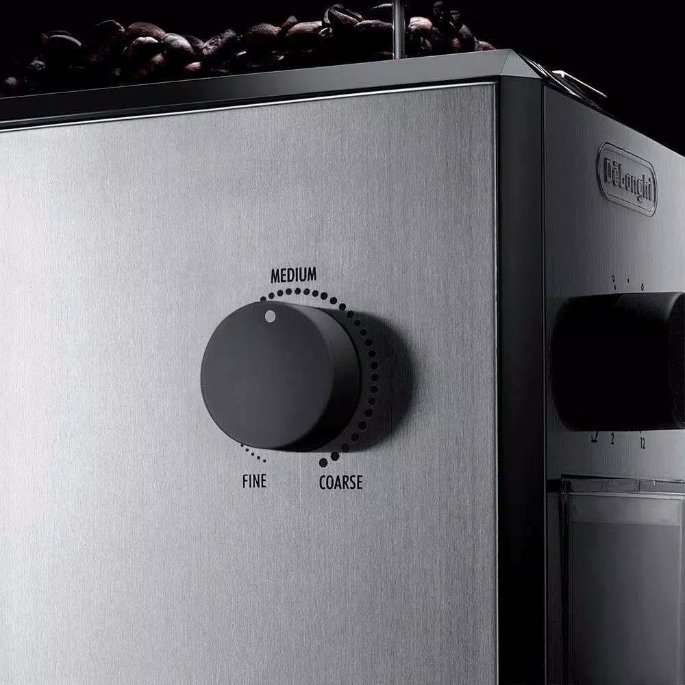 DeLonghi De'Longhi Stainless Steel Conical Burr Coffee Grinder with 3 Grind Settings