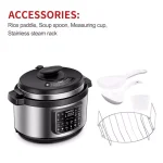 Geek Chef 8 Qt. Stainless Steel Electric Oval Pressure Cooker with 12 Preset Functions thumbnail 6