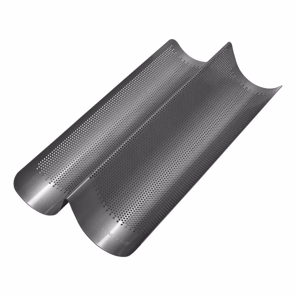 Chicago Metallic Commercial II Perforated French Bread Pan, Dual Non-Stick Aluminized Steel