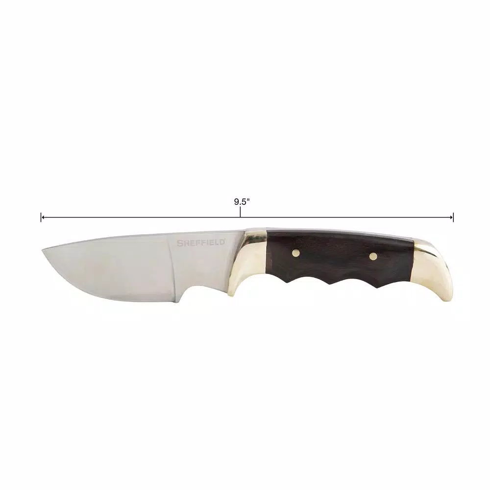 Sheffield Timber Series Big Pakka 4.5 in. Drop Point Fixed Blade Hunting Knife