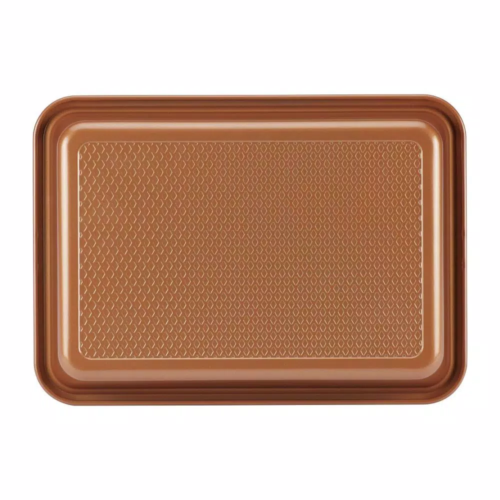 Ayesha Curry 9 x 13 in. Copper Nonstick Steel Cake Pan with Plastic Lid