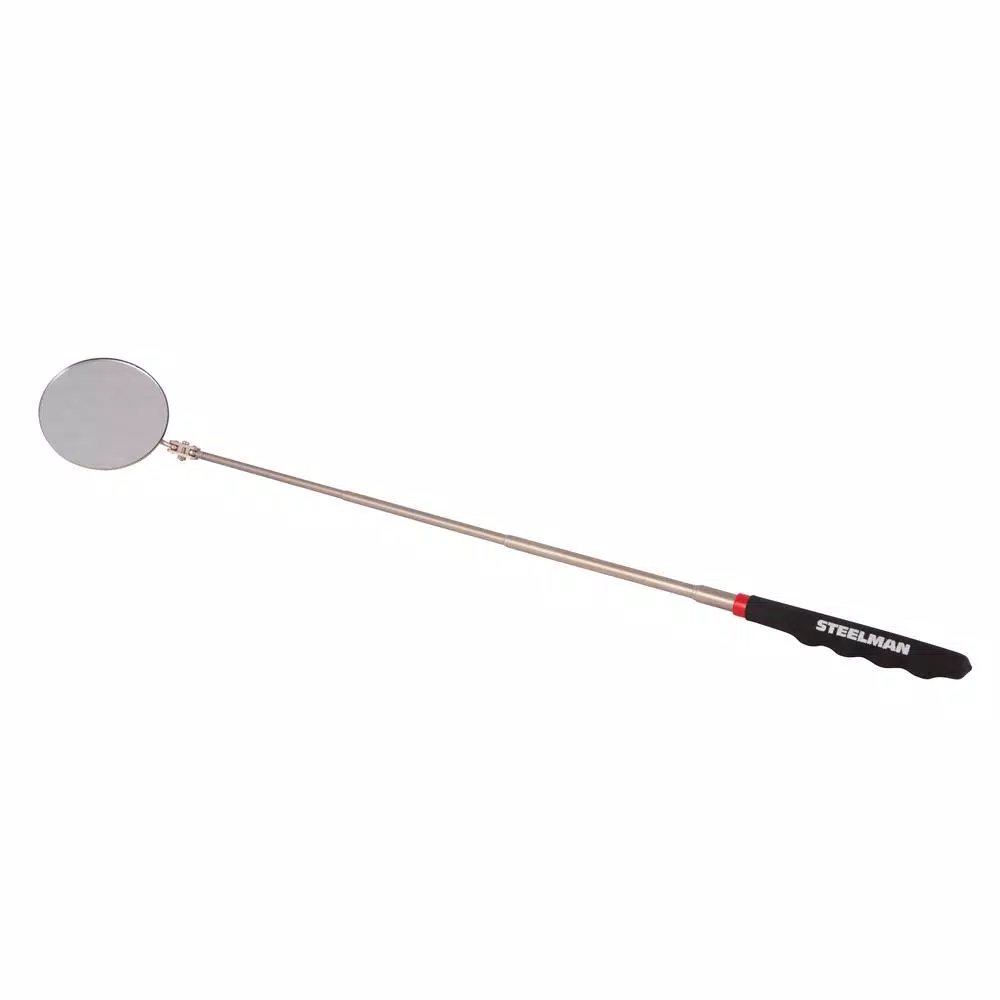 Steelman 41820 29 in. Telescoping Inspection Mirror with 3.25 in. Round Articulating Mirror