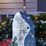 Home Accents Holiday 50-in. LED Narwhal Yard Decoration with 60 Warm White Lights thumbnail 4