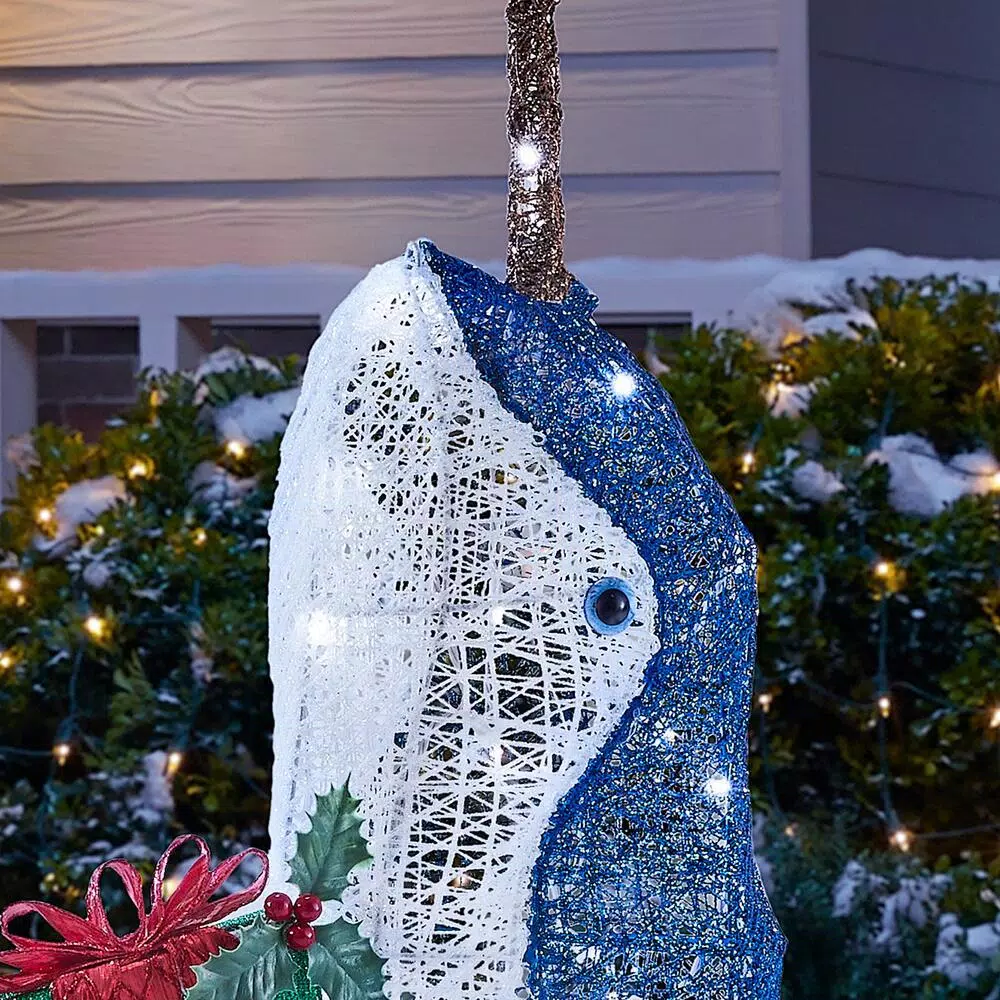 Home Accents Holiday 50-in. LED Narwhal Yard Decoration with 60 Warm White Lights