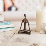 Danya B Female Yoga Lotus Cast Bronze Sculpture thumbnail 1