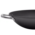 IMUSA 14 in. Light Cast Iron Pre-Seasoned Wok with Helper Handle thumbnail 3