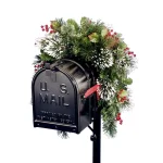 National Tree Company 36 in. Wintry Pine Collection Mailbox Cover with Faux Pinecones and Berries thumbnail 1