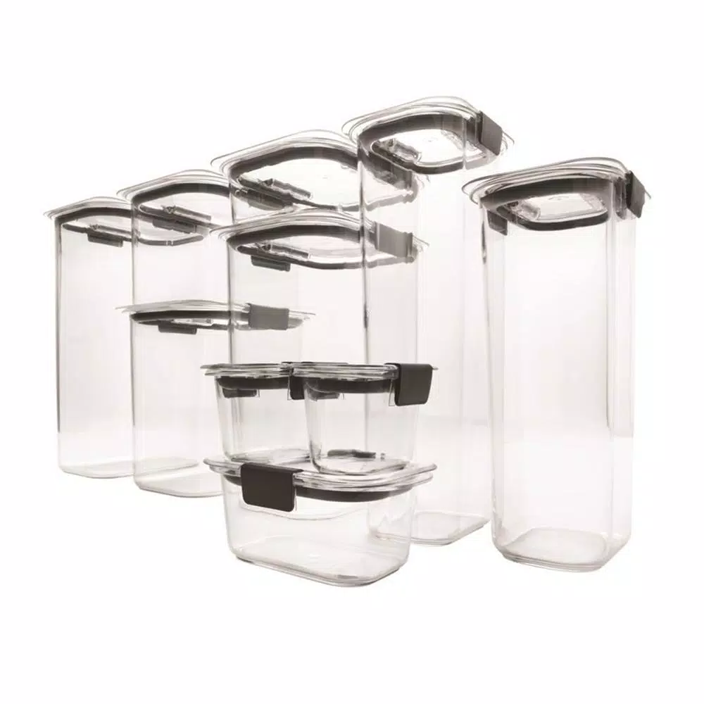 Rubbermaid Brilliance 10-Piece Food Storage Container Set, BPA-Free Plastic, Leak-Proof