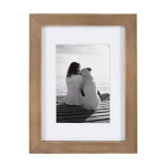 DesignOvation Gallery Rustic Brown Wood Picture Frame Set, 4-Pack, Fits 3.5x5 in. with Mat or 5x7 in. Without Mat thumbnail 2