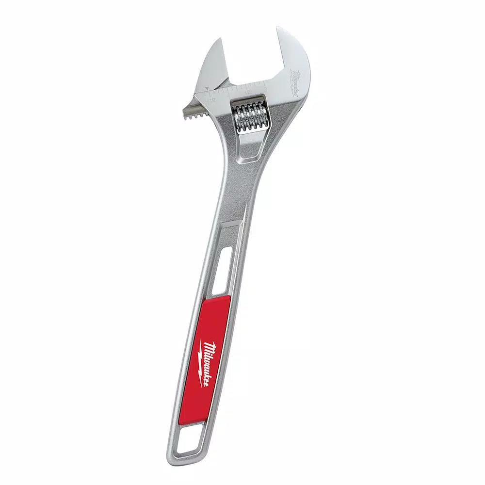 Milwaukee 12 in. Adjustable Wrench, Parallel Jaw, Chrome Plated