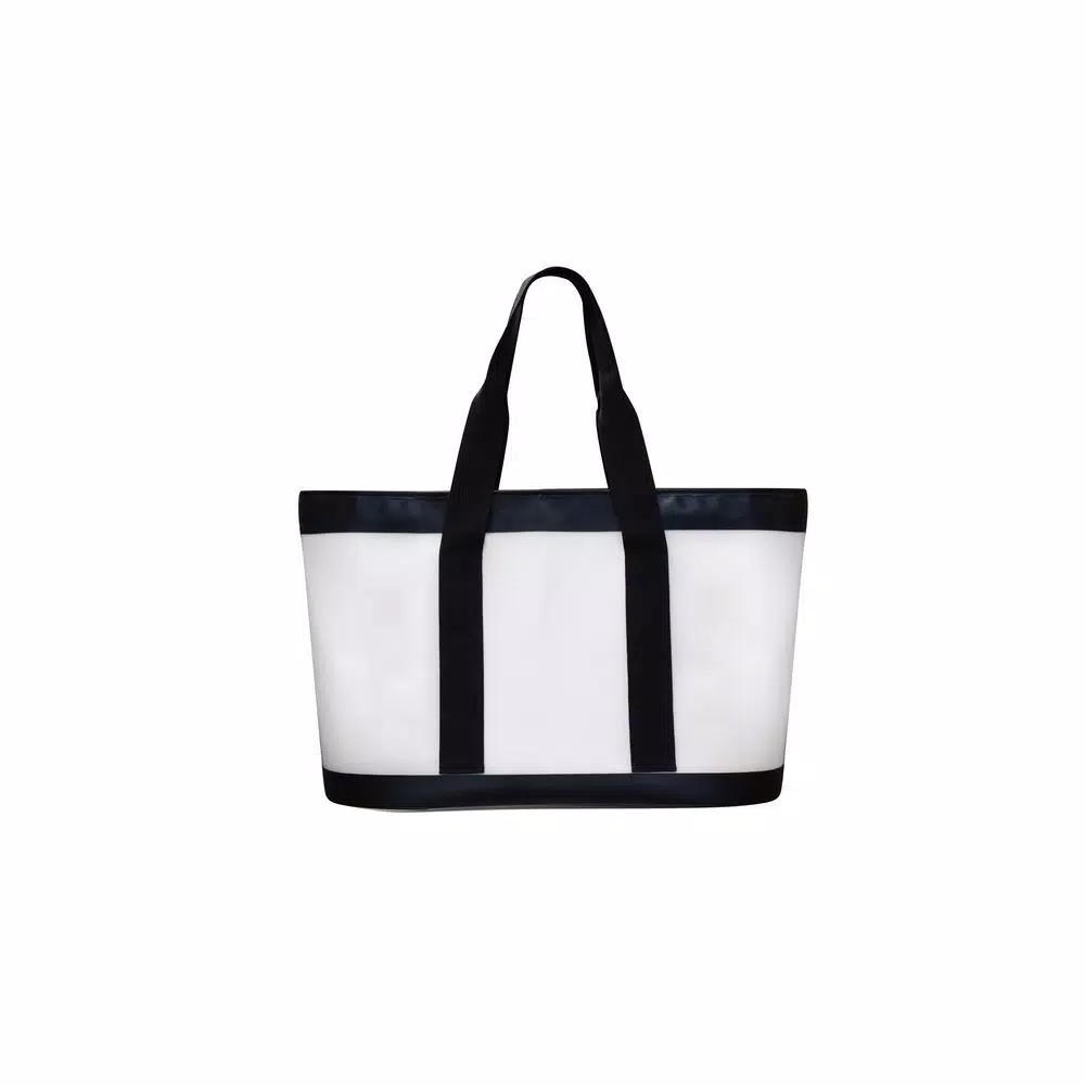 Camp-Zero Premium Carry-All Tote Bag, Waterproof Soft-Side Cooler, White and Black