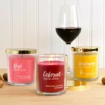 LUMABASE Wine Collection Scented Candle Set - 3 Pack Luxury Fragrance Jars thumbnail 3