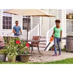 BLACK+DECKER 20V MAX Cordless Handheld Leaf Sweeper, 130 MPH, 100 CFM, Includes 1.5 Ah Battery and Charger thumbnail 7