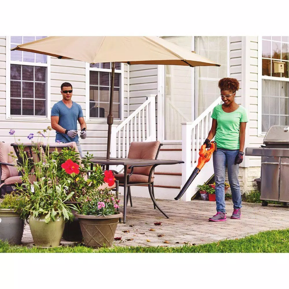 BLACK+DECKER 20V MAX Cordless Handheld Leaf Sweeper, 130 MPH, 100 CFM, Includes 1.5 Ah Battery and Charger