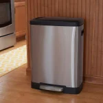 Household Essentials Summit 13 Gallon Rectangular Stainless Steel Step Trash Can with Soft-Close Lid thumbnail 1