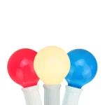 Sienna 10-Light Red, White and Blue G40 Globe String Lights with White Wire thumbnail 2