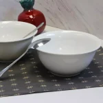 Gibson Home 7.5 in. White Ceramic All-Purpose Serving Bowls, Set of 2 thumbnail 3