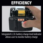 Makita 18V LXT Lithium-Ion 6.0 Ah Battery thumbnail 6