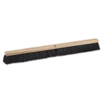 Boardwalk 36 in. Polypropylene Bristle Push Floor Broom Head with Hardwood Block thumbnail 1