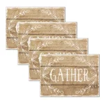 Morgan Home MHF Home Gather Brown Polypropylene Placemat Set, 18 in. x 13 in., 4-Pack thumbnail 2