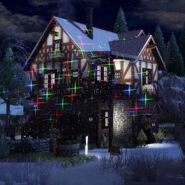 LEDMALL 3-in-1 RGB Outdoor Laser Projector, 18 Moving Patterns for Christmas, Halloween & Garden Decor