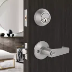 Toledo Fine Locks Double Cylinder Keyed Entry Combination Set, Satin Nickel thumbnail 2