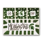Magnolia Lane Michigan State NCAA Officially Licensed 4-Section Ceramic Tailgating Serving Platter thumbnail 1