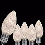 Wintergreen Lighting OptiCore C7 LED Warm White Faceted Christmas Light Bulbs, 25-Pack thumbnail 1