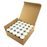 Stonebriar Collection Stonebriar Unscented White Paraffin Tea Light Candles, 100-Pack thumbnail 5