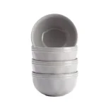 Rachael Ray Cucina 16-Piece Stoneware Dinnerware Set, Sea Salt Gray thumbnail 3