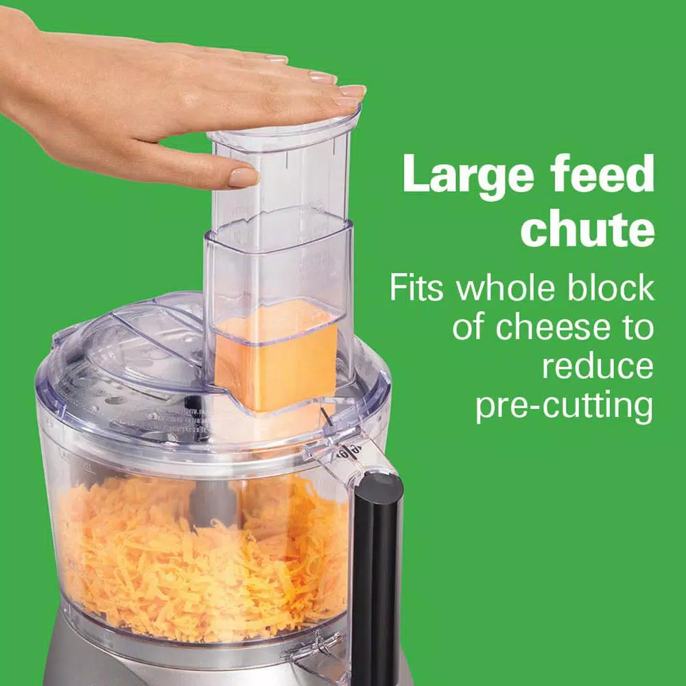 Hamilton Beach 10-Cup Food Processor, 525W, 3-Speed Grey