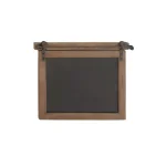 LITTON LANE Rectangular Wooden Chalkboard Memo Board with Rustic Iron Rail thumbnail 2